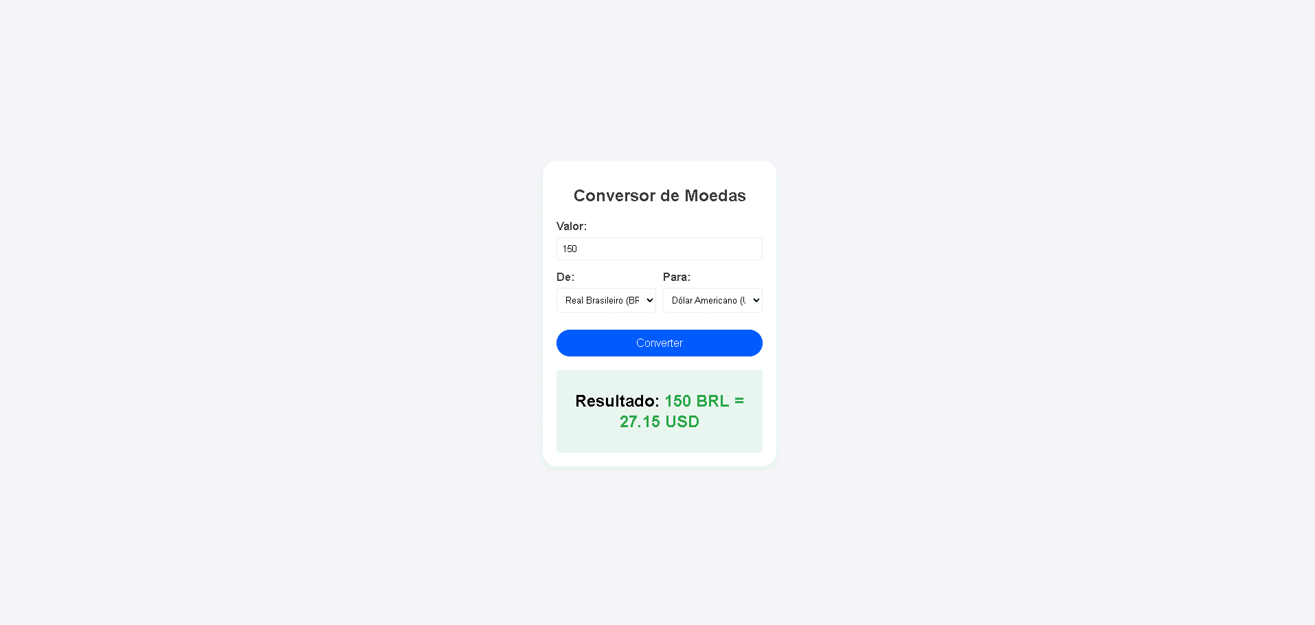 Conversor de Moedas (Câmbio)